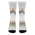Burning Hole Print Crew Socks