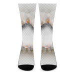 Burning Hole Print Crew Socks