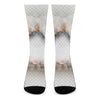 Burning Hole Print Crew Socks