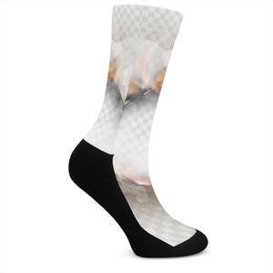 Burning Hole Print Crew Socks