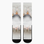 Burning Hole Print Crew Socks