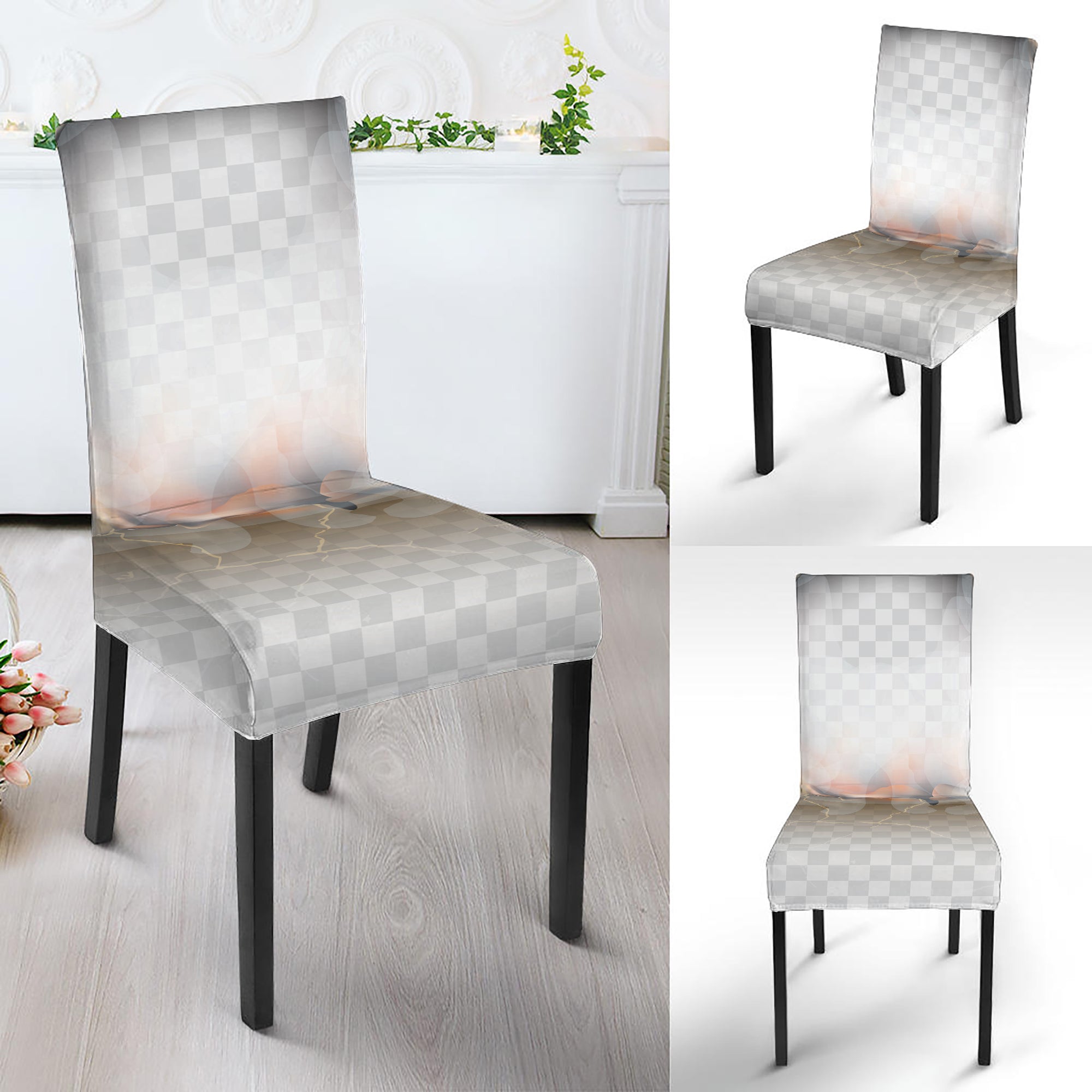 Burning Hole Print Dining Chair Slipcover