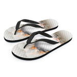 Burning Hole Print Flip Flops