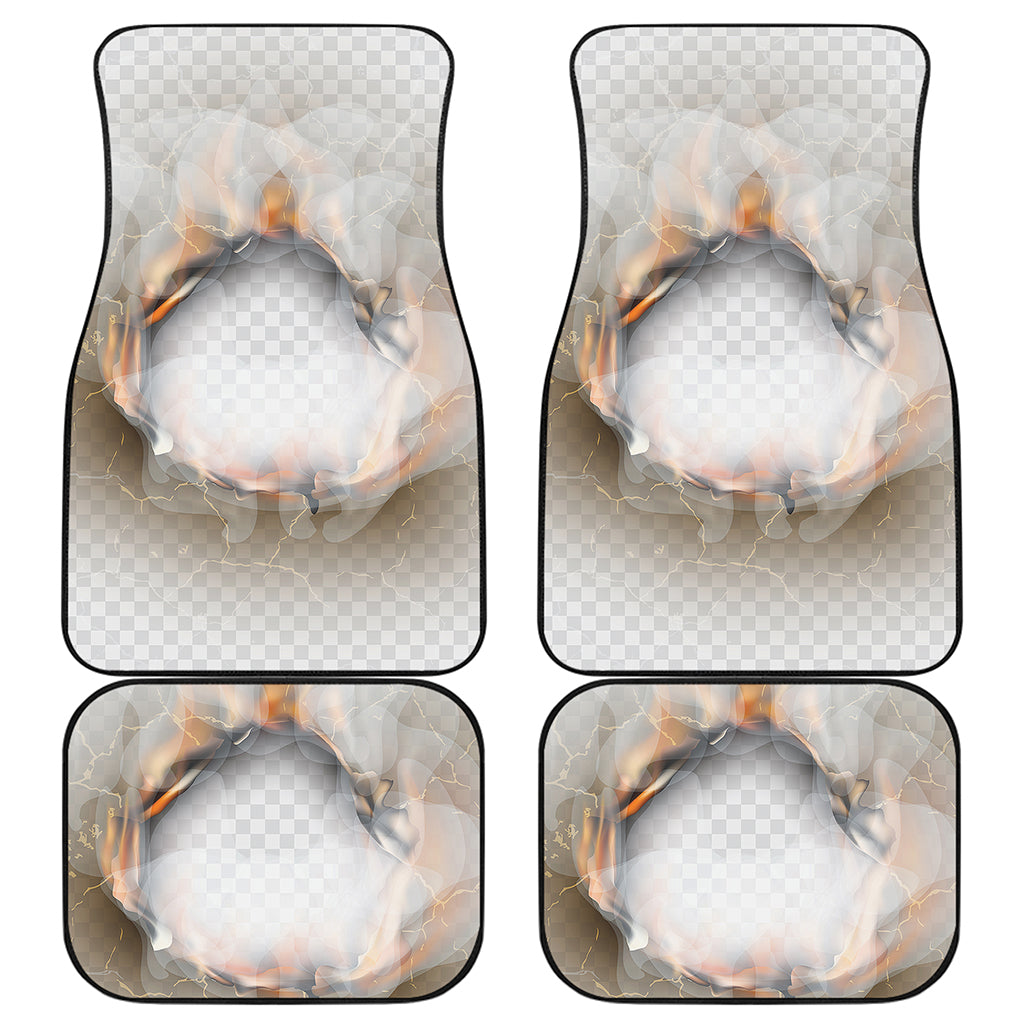 Burning Hole Print Front and Back Car Floor Mats