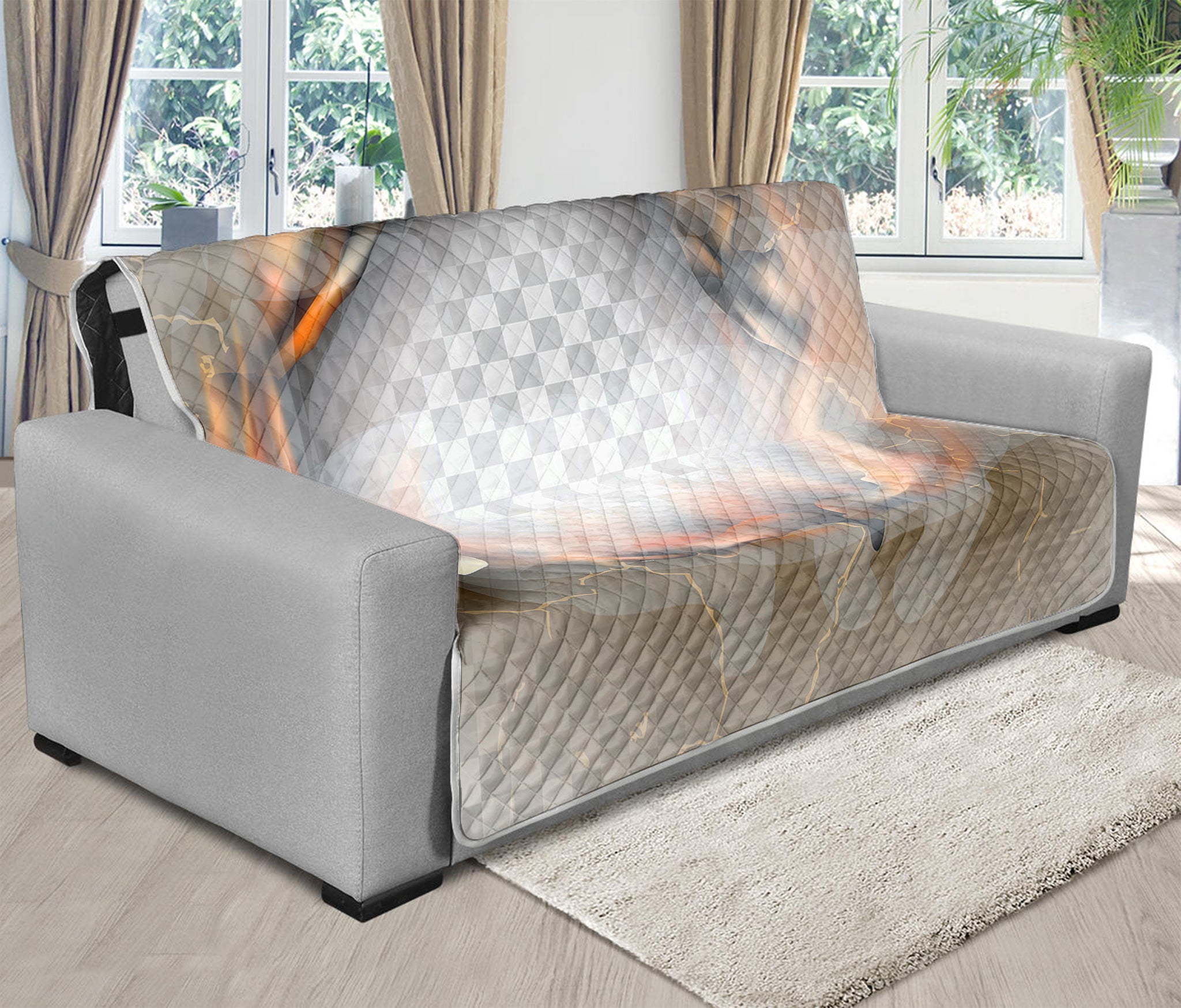 Burning Hole Print Futon Protector