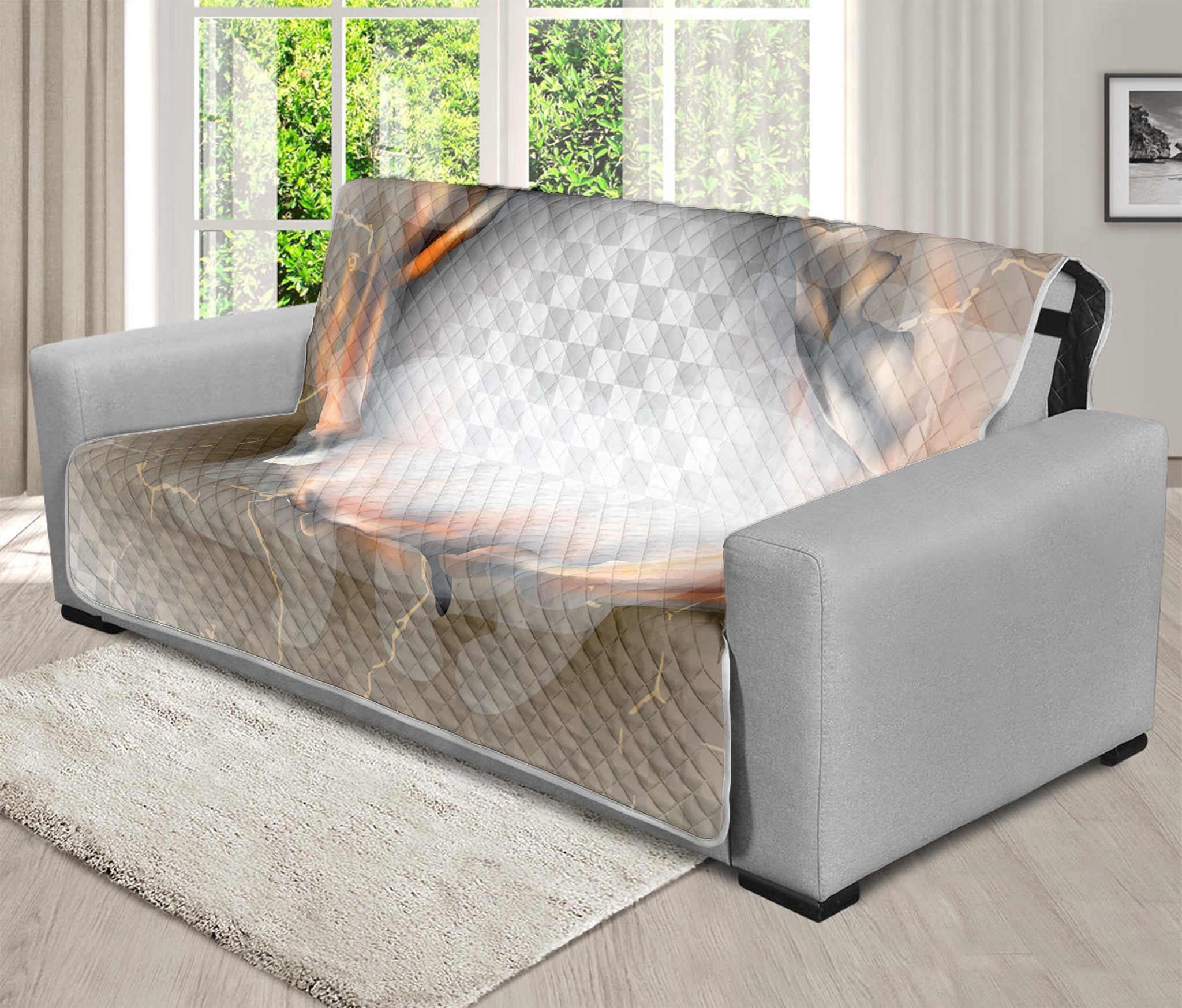 Burning Hole Print Futon Protector