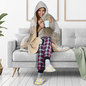 Burning Hole Print Hooded Blanket