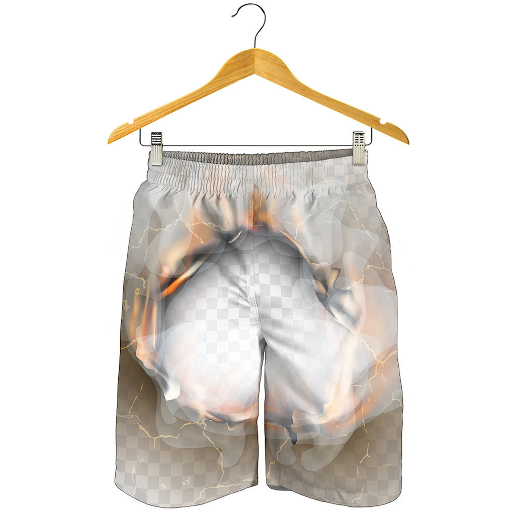 Burning Hole Print Men's Shorts