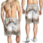 Burning Hole Print Men's Shorts