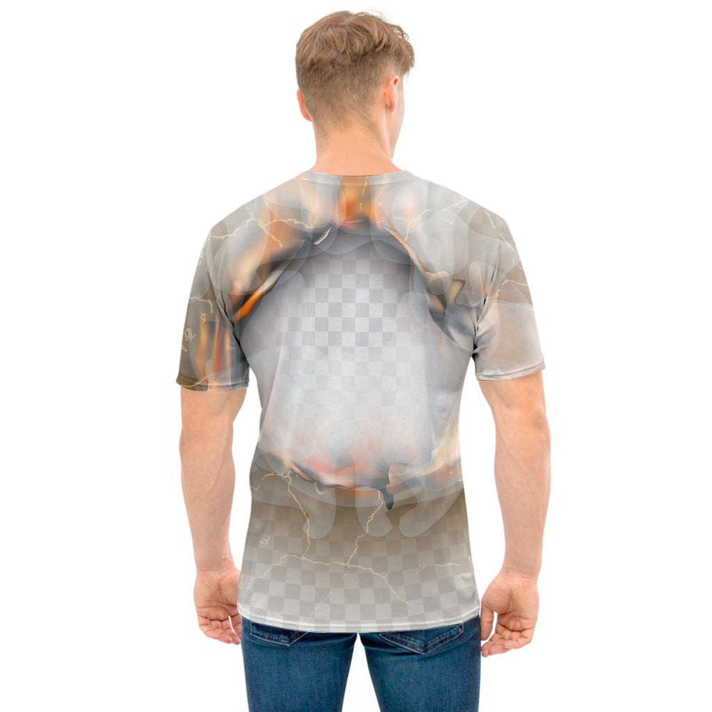 Burning Hole Print Men's T-Shirt