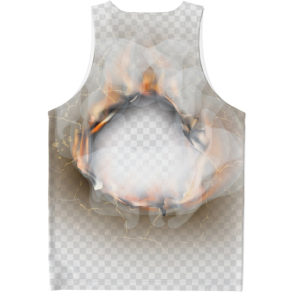 Burning Hole Print Men's Tank Top