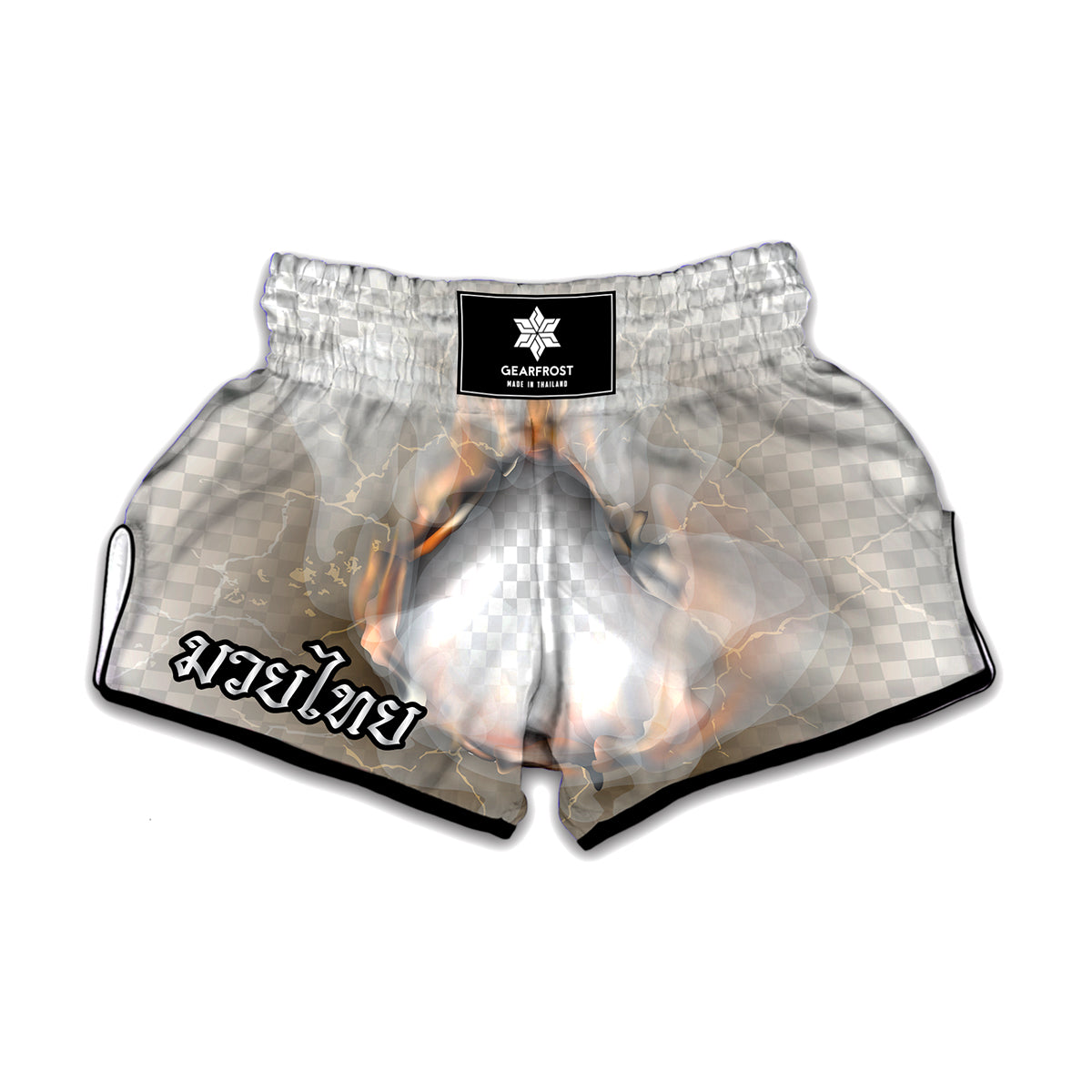 Burning Hole Print Muay Thai Boxing Shorts