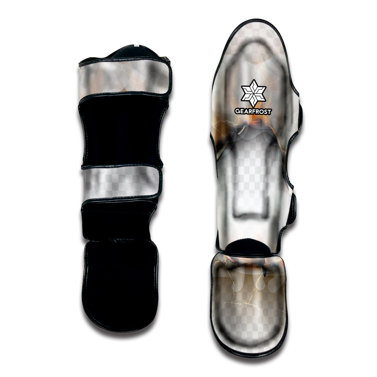 Burning Hole Print Muay Thai Shin Guard