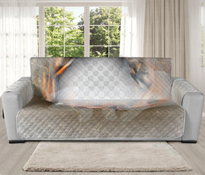 Burning Hole Print Oversized Sofa Protector