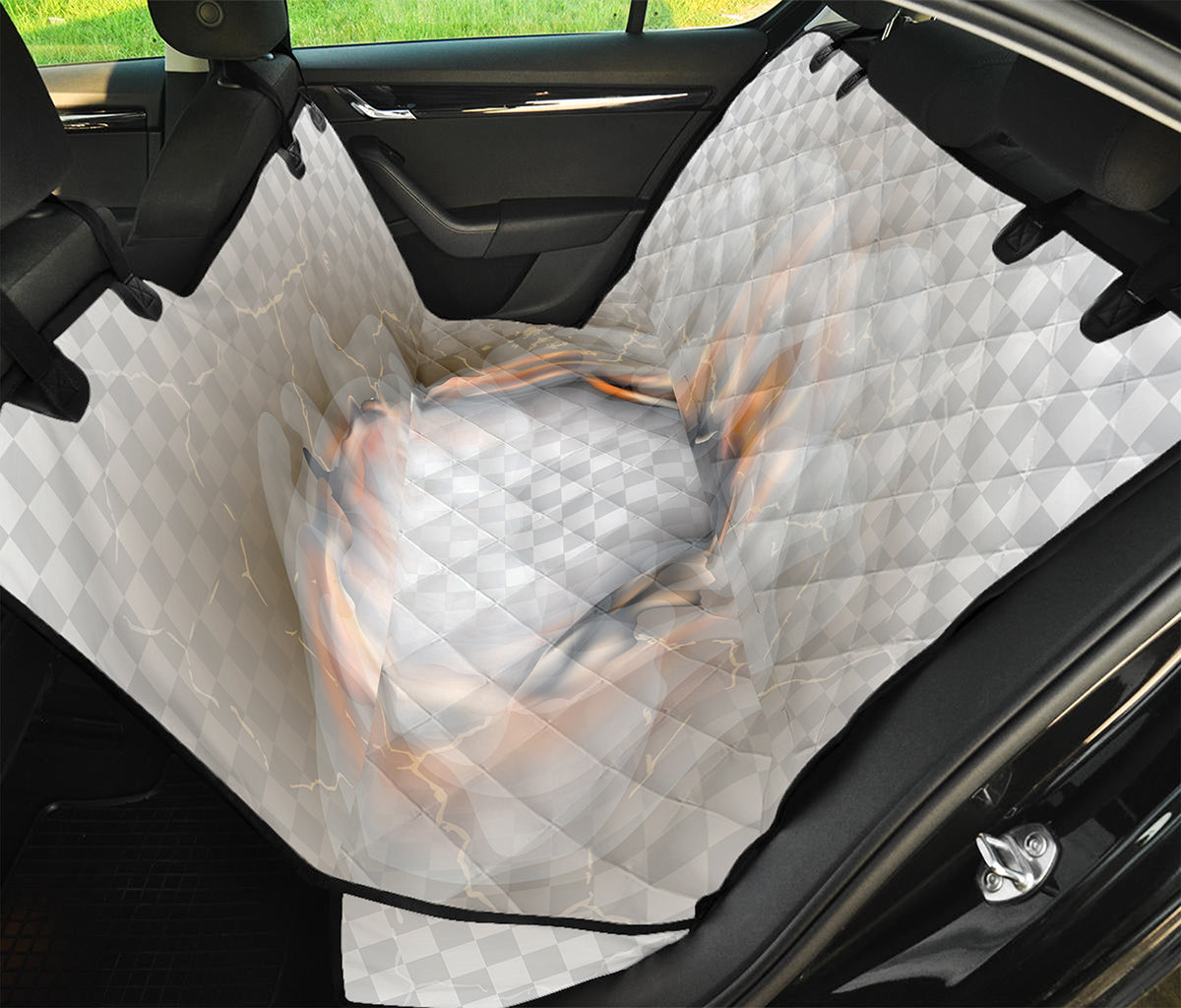 Burning Hole Print Pet Car Back Seat Cover