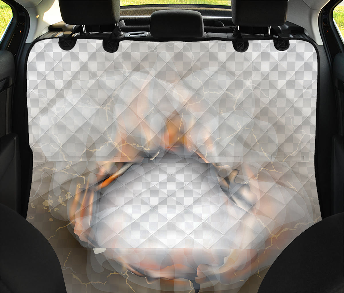 Burning Hole Print Pet Car Back Seat Cover