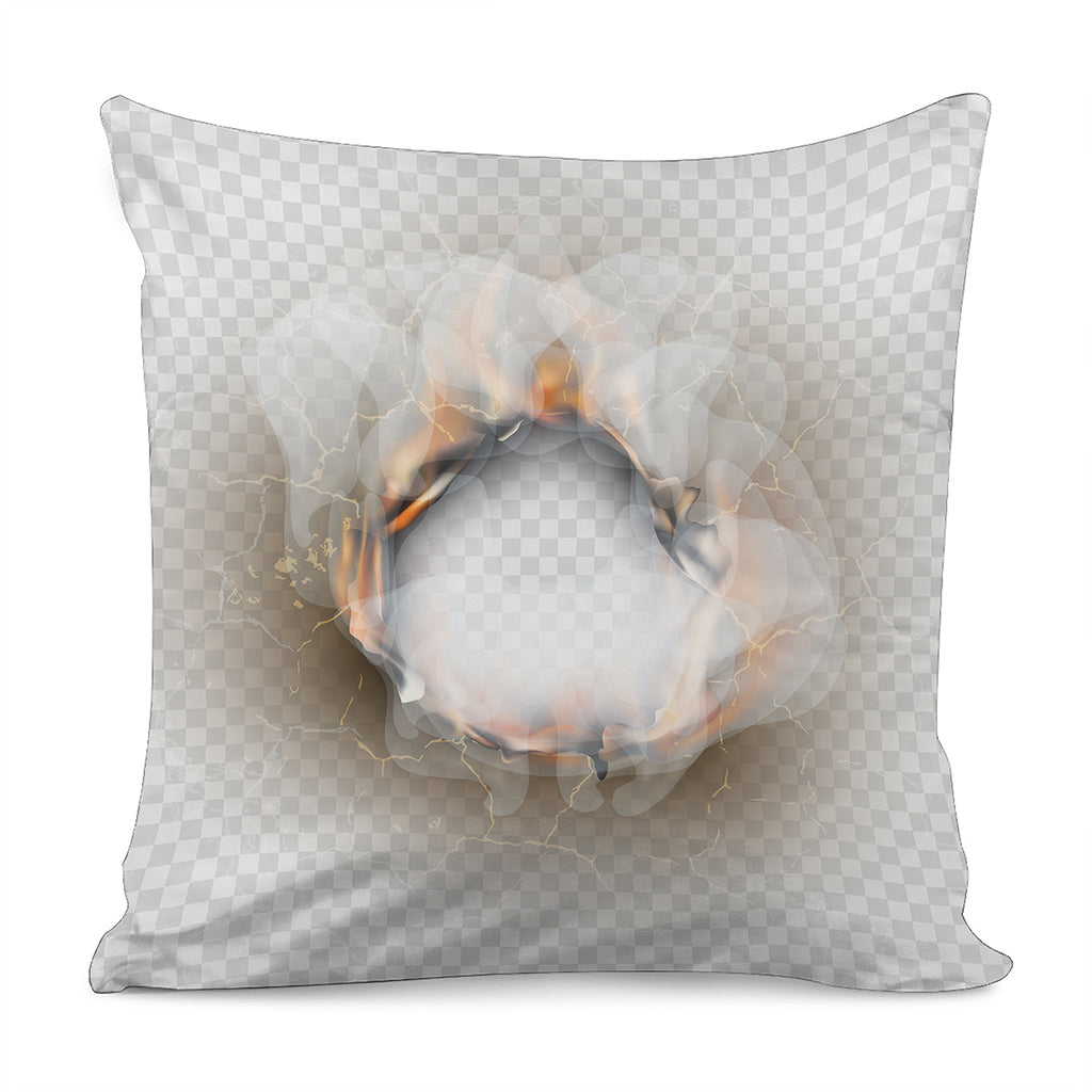 Burning Hole Print Pillow Cover