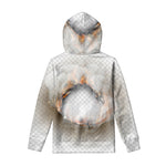 Burning Hole Print Pullover Hoodie