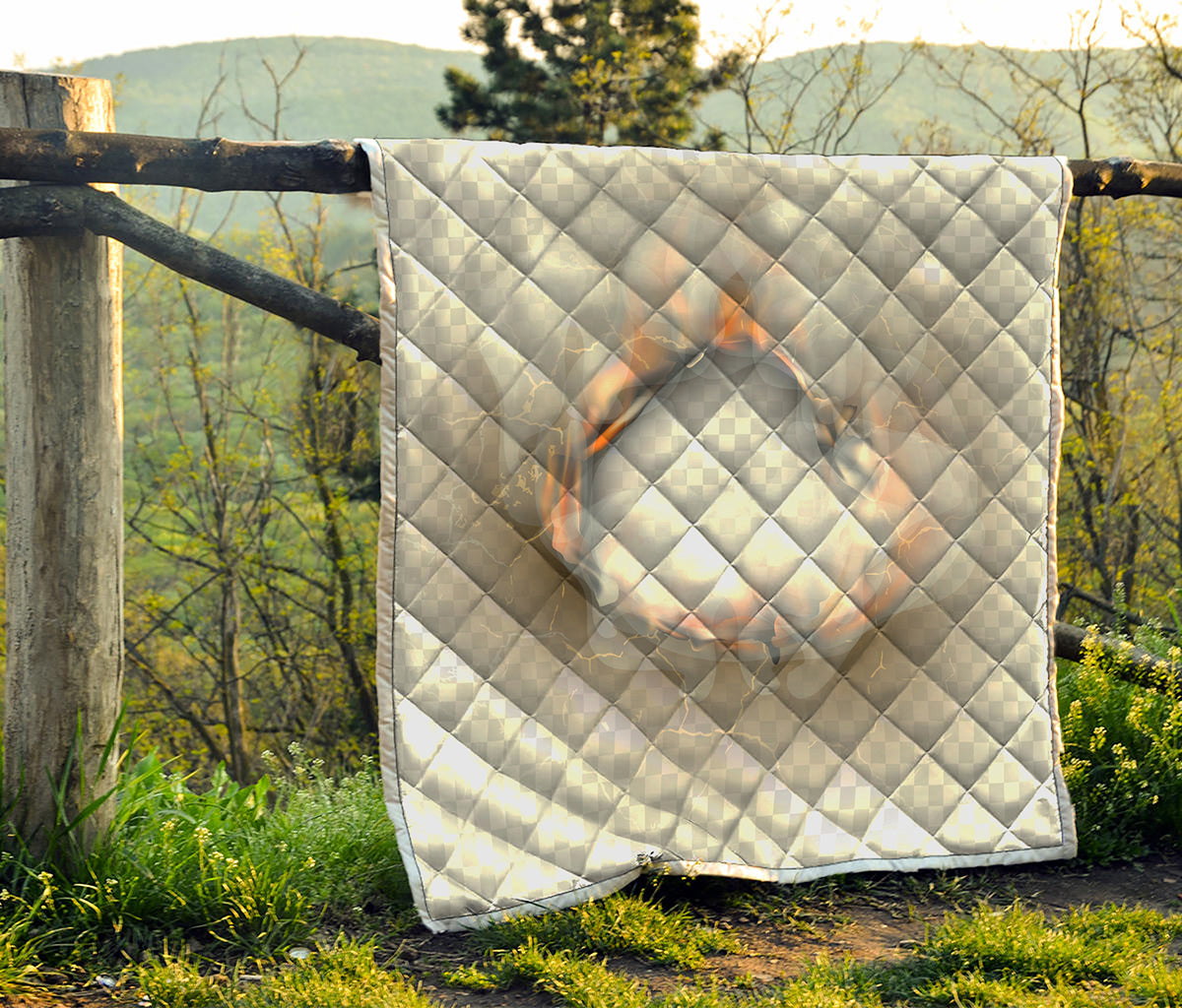 Burning Hole Print Quilt