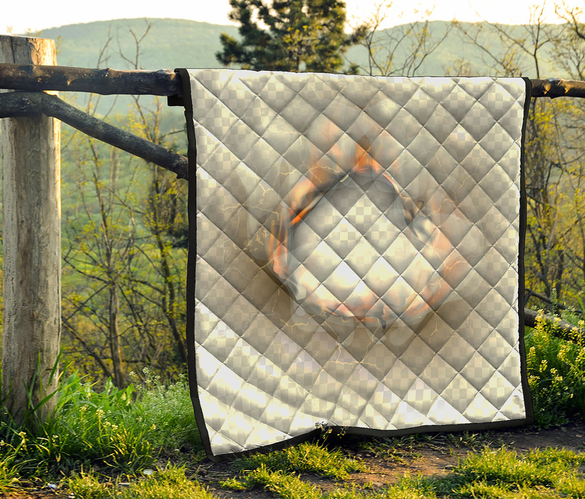 Burning Hole Print Quilt