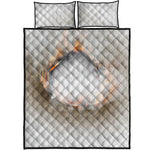 Burning Hole Print Quilt Bed Set