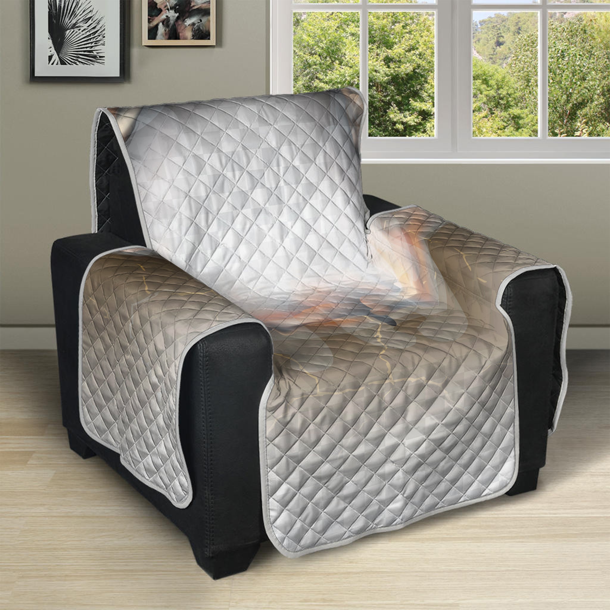 Burning Hole Print Recliner Protector