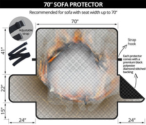 Burning Hole Print Sofa Protector