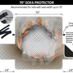 Burning Hole Print Sofa Protector