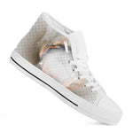 Burning Hole Print White High Top Shoes