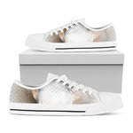 Burning Hole Print White Low Top Shoes