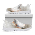 Burning Hole Print White Running Shoes