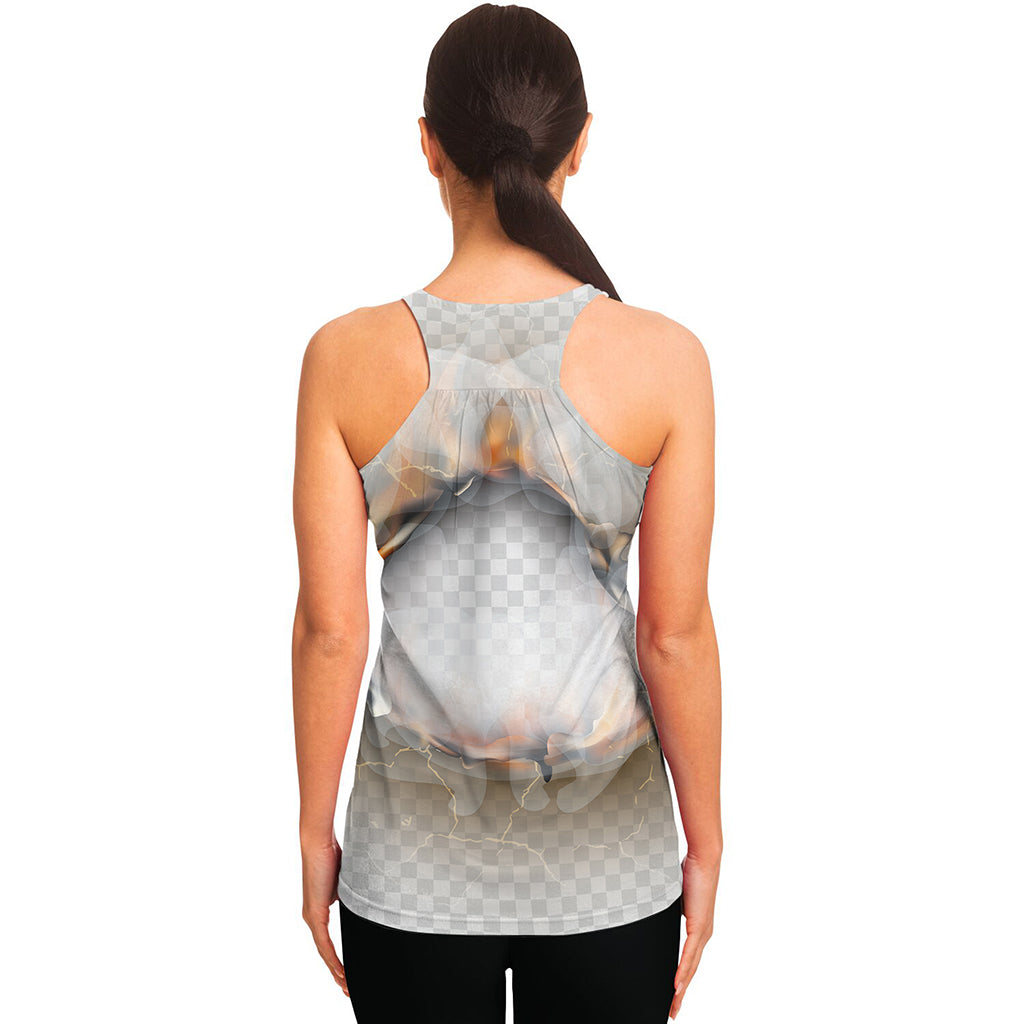 Burning Hole Print Women's Racerback Tank Top