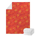 Burning Japanese Flame Pattern Print Blanket