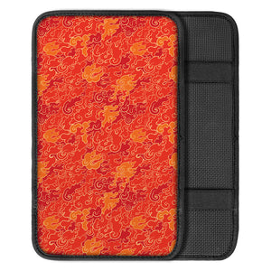 Burning Japanese Flame Pattern Print Car Center Console Cover