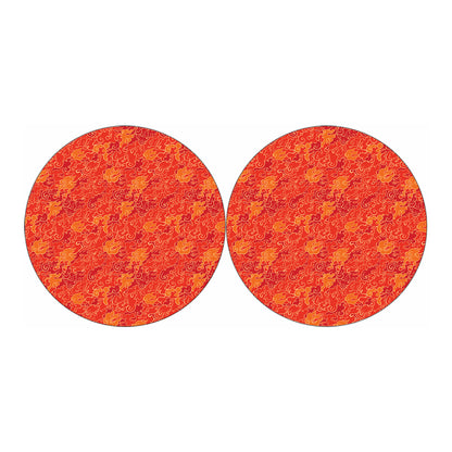 Burning Japanese Flame Pattern Print Car Coasters