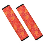 Burning Japanese Flame Pattern Print Car Seat Belt Covers