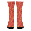 Burning Japanese Flame Pattern Print Crew Socks