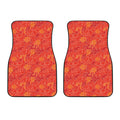 Burning Japanese Flame Pattern Print Front Car Floor Mats