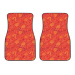 Burning Japanese Flame Pattern Print Front Car Floor Mats