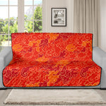 Burning Japanese Flame Pattern Print Futon Protector