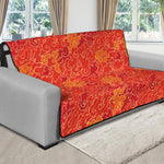 Burning Japanese Flame Pattern Print Futon Protector