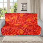 Burning Japanese Flame Pattern Print Futon Protector