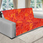 Burning Japanese Flame Pattern Print Futon Protector