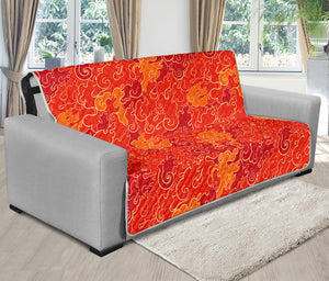 Burning Japanese Flame Pattern Print Futon Protector