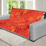 Burning Japanese Flame Pattern Print Futon Protector