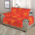 Burning Japanese Flame Pattern Print Half Sofa Protector