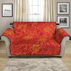 Burning Japanese Flame Pattern Print Loveseat Protector