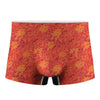 Burning Japanese Flame Pattern Print Men's Boxer Briefs