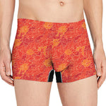 Burning Japanese Flame Pattern Print Men's Boxer Briefs