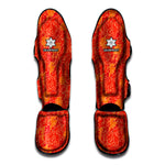 Burning Japanese Flame Pattern Print Muay Thai Shin Guard